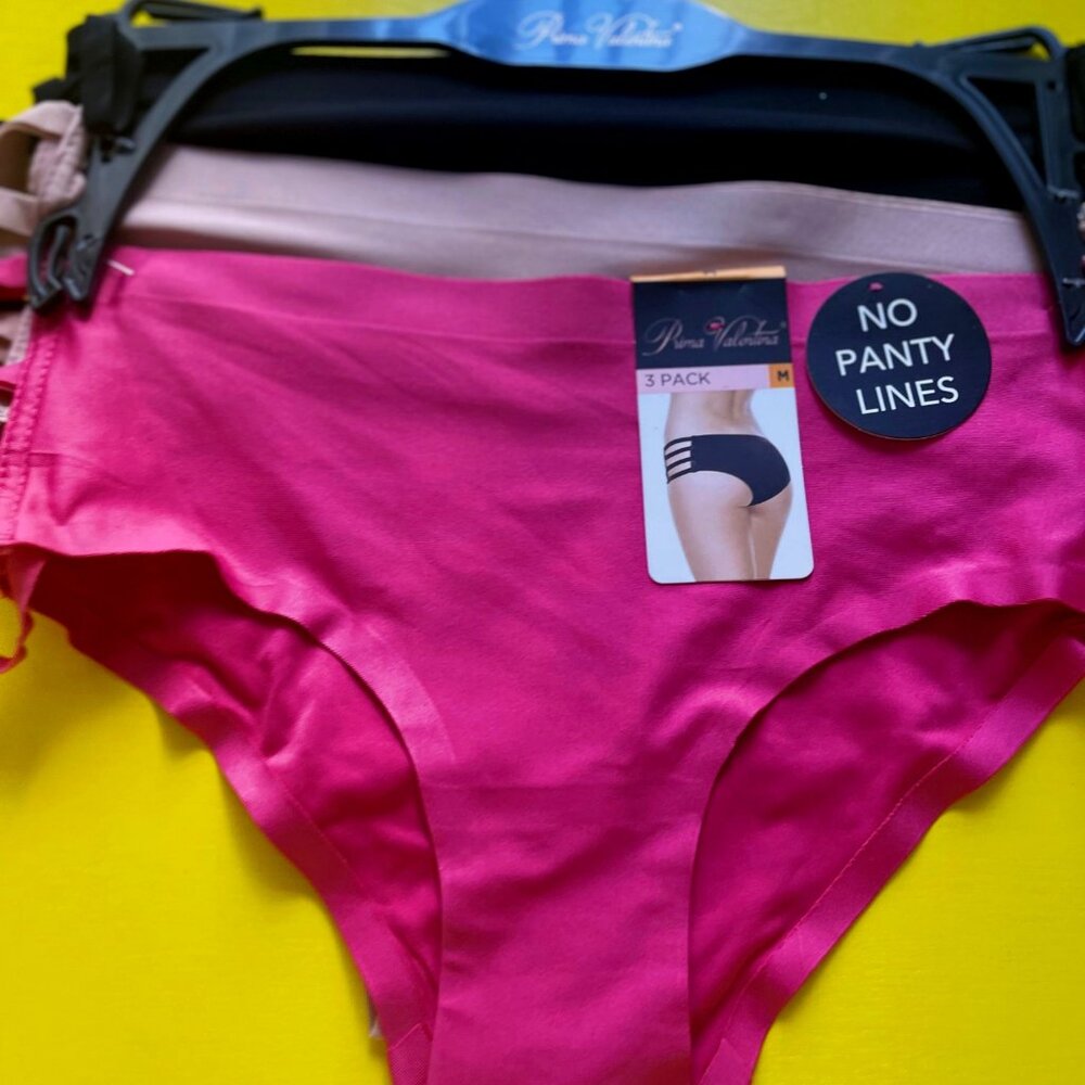 New comfortable undies/panties, set of 3, with hanger Size medium No panty lines